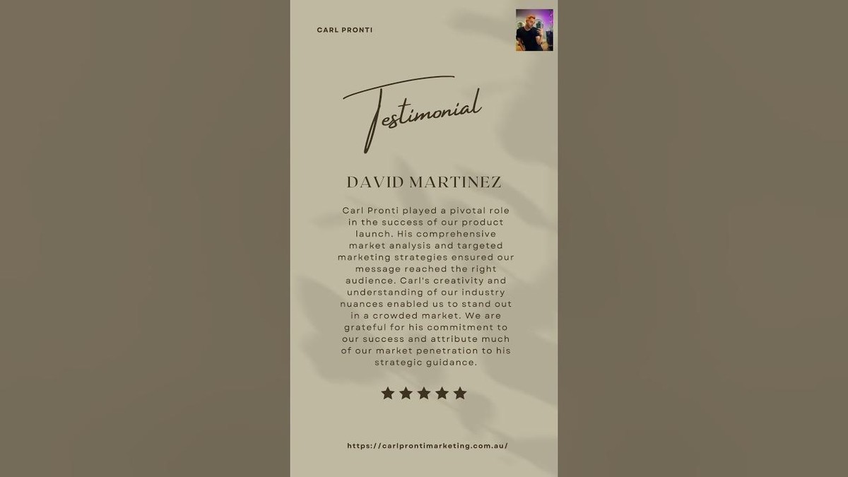 David Martinez Testimonial